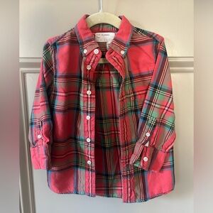 Crewcuts lightweight flannel button down size 3